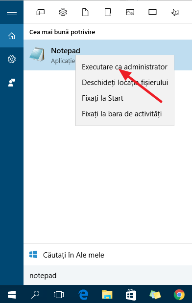 Host file in Windows 10