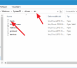 Host file in Windows 10