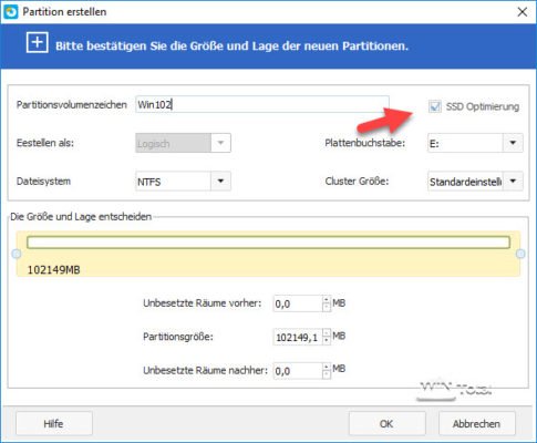 Create the partition