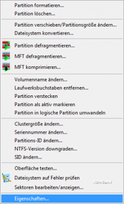 Contextual menu
