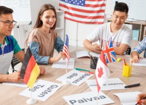 The group learns new languages together