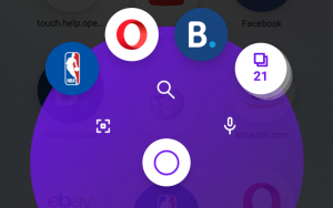 Fab in the Opera Touch browser for Android 2.3